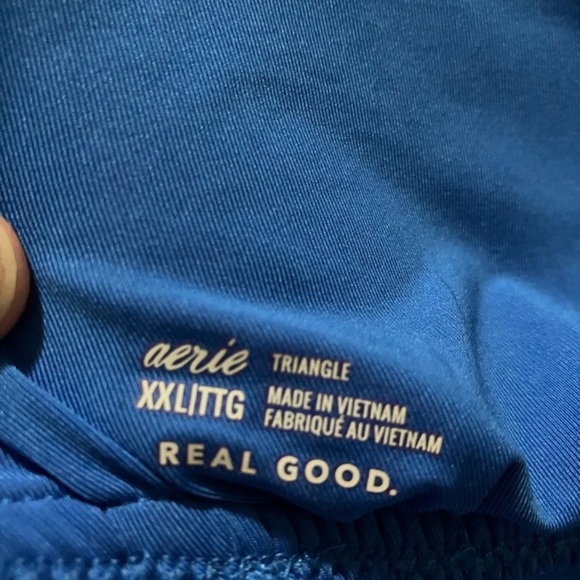 Aerie Blue Triangle Bikini Top - Picture 3 of 6